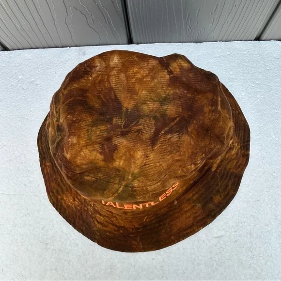 Talentless Bucket Hat Cotton Desert Hues Earthy Tone Embroidered Logo Streetwear - Picture 3 of 5